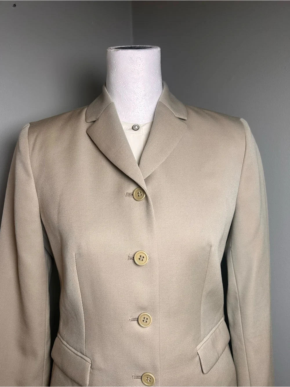 J.Crew Beige 4 Button Tailored Blazer Estimated Size 0-2
